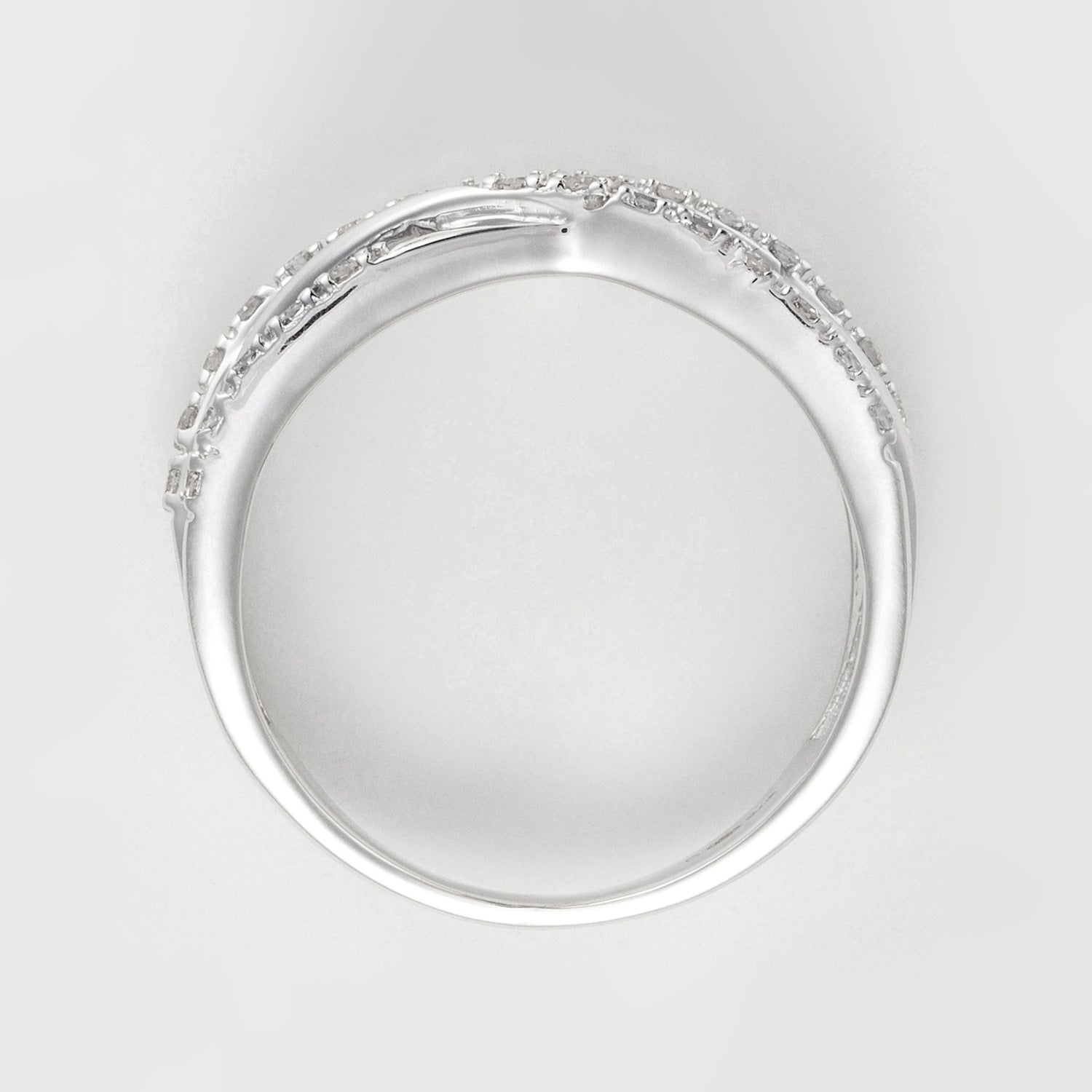 Bague "Entrelacs Eternel" Diamants D0,18Ct/36 - Or Blanc