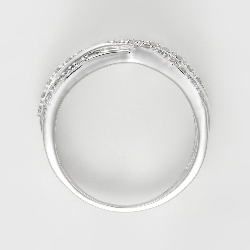 Bague "Entrelacs Eternel" Diamants D0,18Ct/36 - Or Blanc