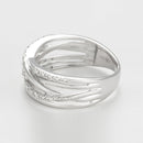 Bague "Entrelacs Eternel" Diamants D0,18Ct/36 - Or Blanc