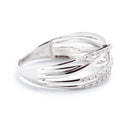 Ring "Entrelacs Eternel" Diamonds D0,18Ct/36 - Gold Blanc 375/1000