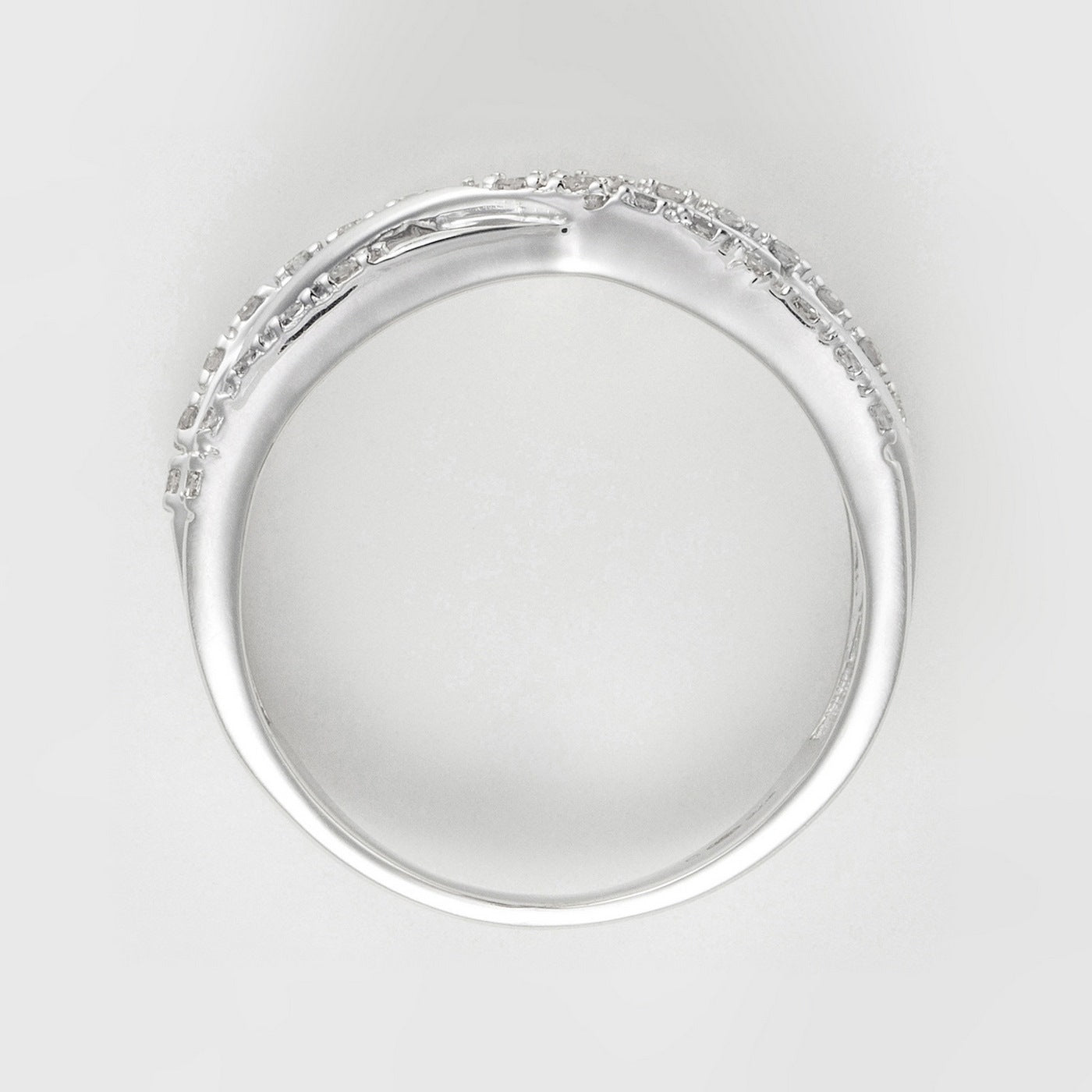 Bague "Entrelacs Eternel" Diamants D0,18Ct/36 - Or Blanc