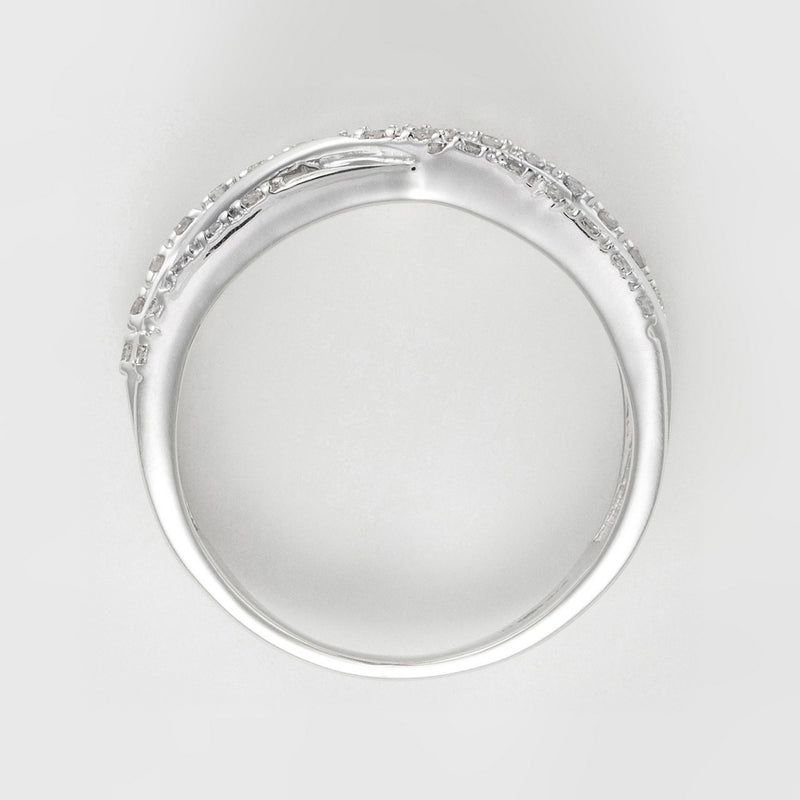 Bague "Entrelacs Eternel" Diamants D0,18Ct/36 - Or Blanc
