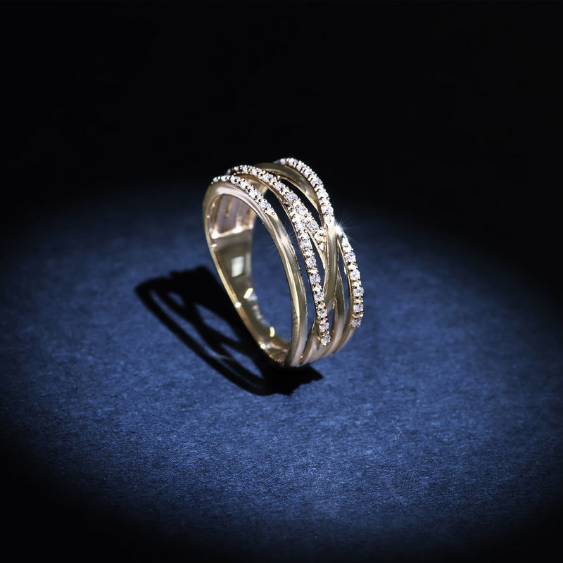 Ring "Entrelacs Eternel" D0,18Ct/36 - Yellow Gold 375/1000