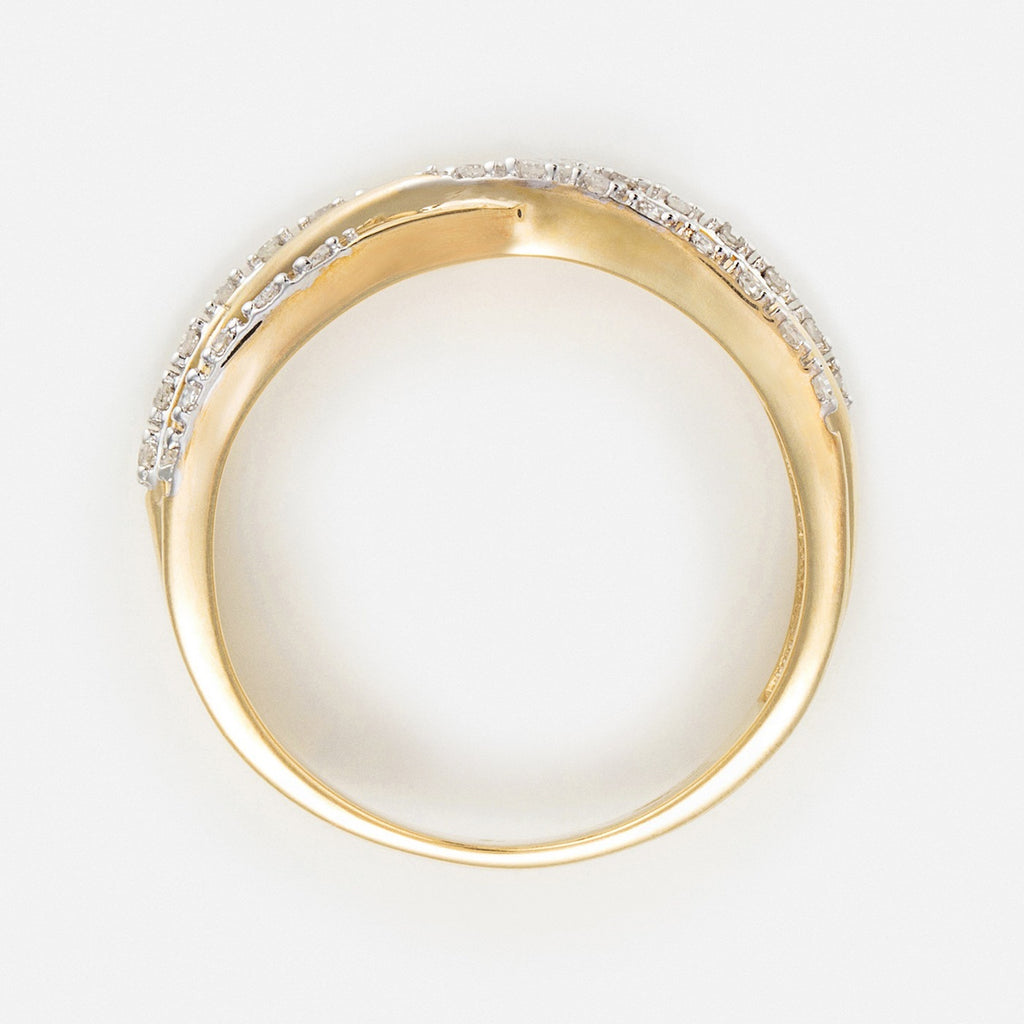 Bague "Entrelacs Eternel" Diamants 0,18Ct/36 - Or Jaune
