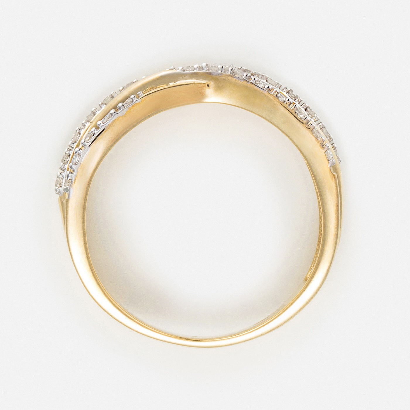 Bague "Entrelacs Eternel" Diamants 0,18Ct/36 - Or Jaune
