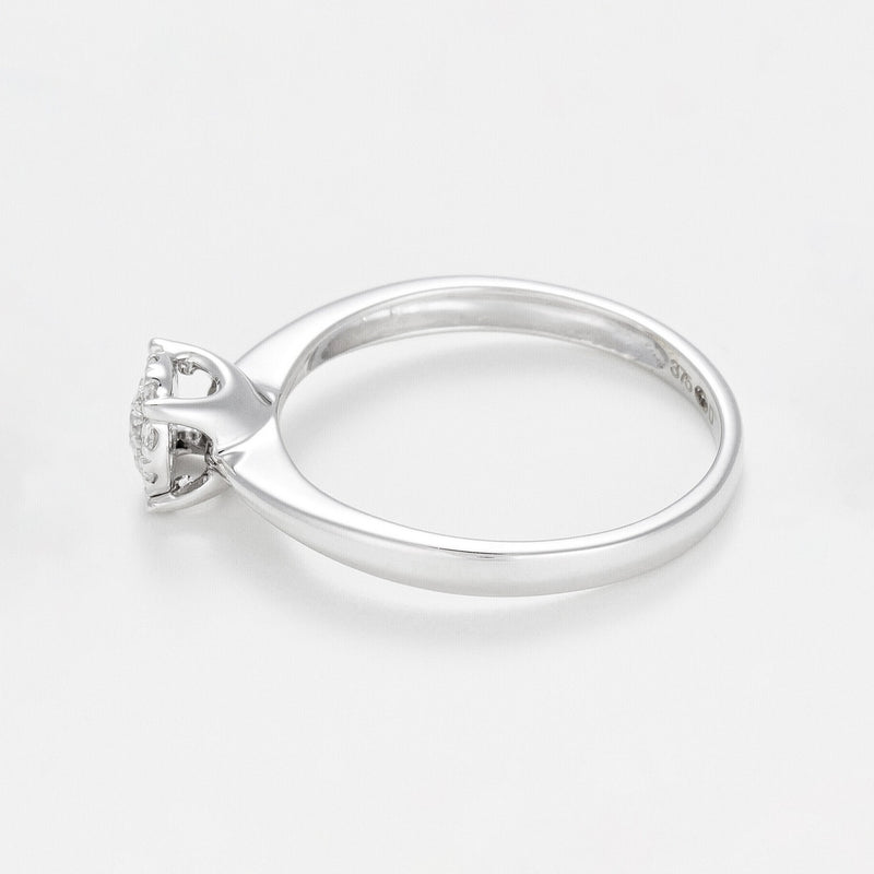 Bague "Brillant Lucia 17Ct" Diamants 0,09/1+0,08/9 - Or Blanc 375/1000