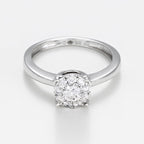 Bague "Brillant Luciana 0,50" Diamants 0,23Ct/1 & 0,27/9 - Or Blanc