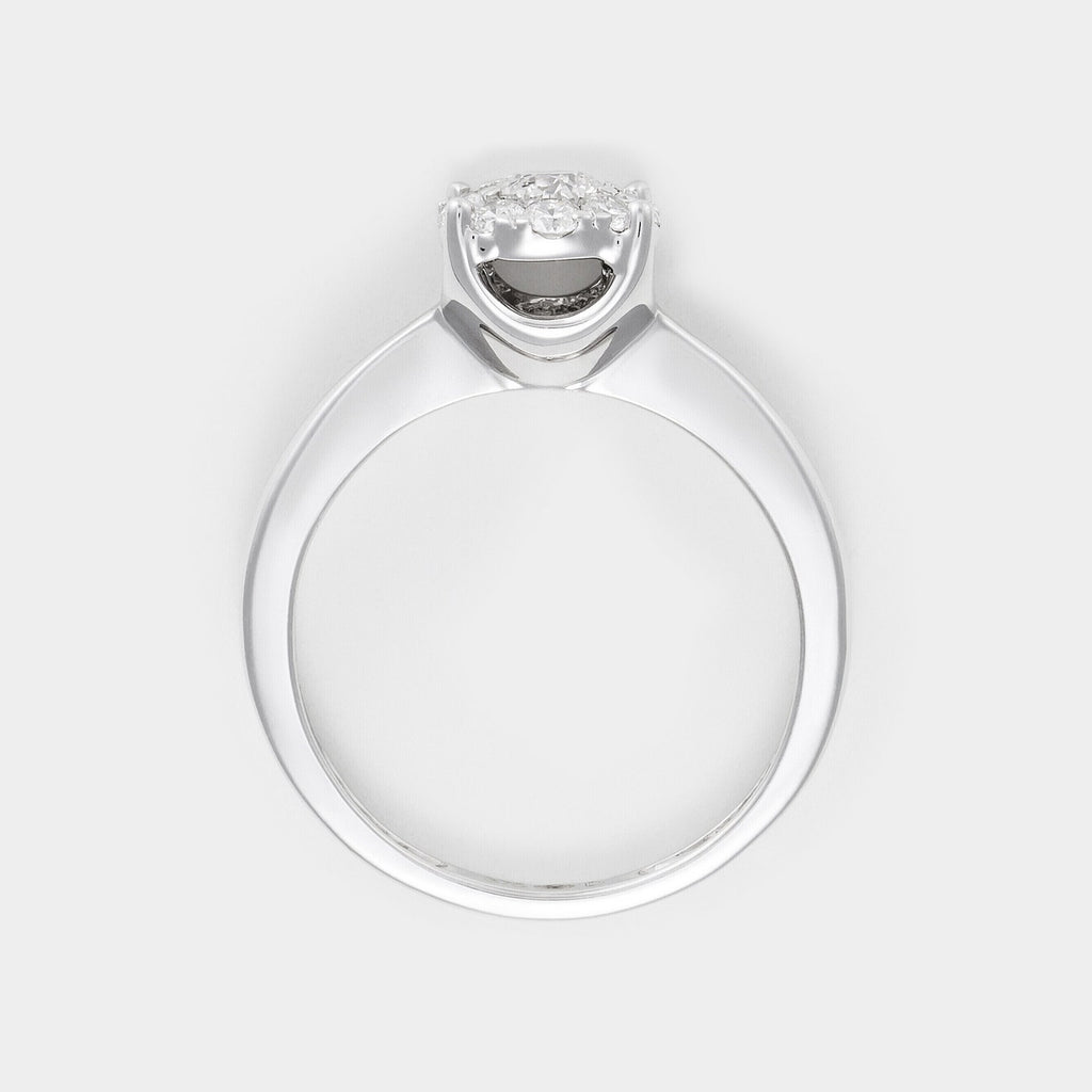Bague "Brillant Luciana 0,50" Diamants 0,23Ct/1 & 0,27/9 - Or Blanc