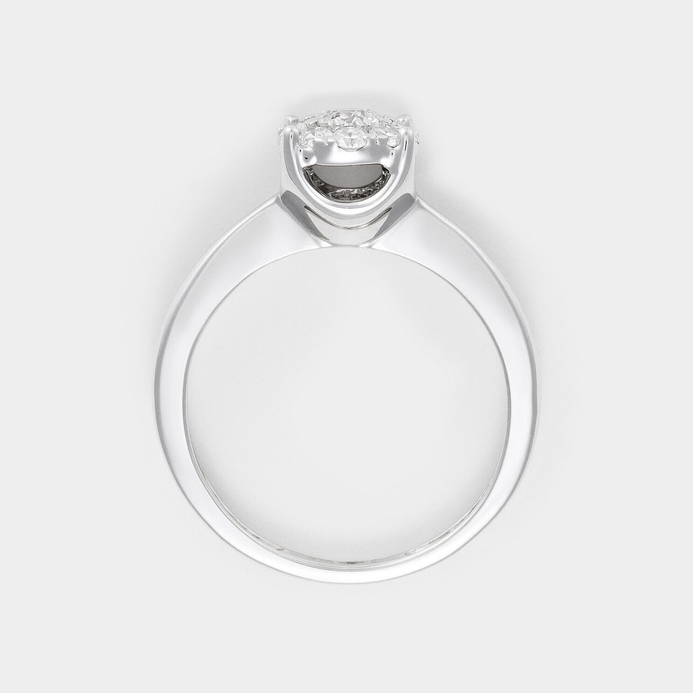 Bague "Brillant Luciana 0,50" Diamants 0,23Ct/1 & 0,27/9 - Or Blanc