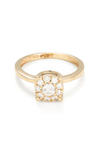 Bague "Brillant Luciana 0,50" Diamants 0,23Ct/1 & 0,27/9