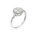 Ring "Pompadour" Diamonds 0.74Ct/41 - Gold Blanc 375/1000