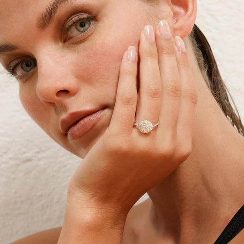 Bague "Pompadour" Diamants 0,74Ct/41 - Or Blanc