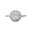 Ring "Pompadour" Diamonds 0.74Ct/41 - Gold Blanc 375/1000