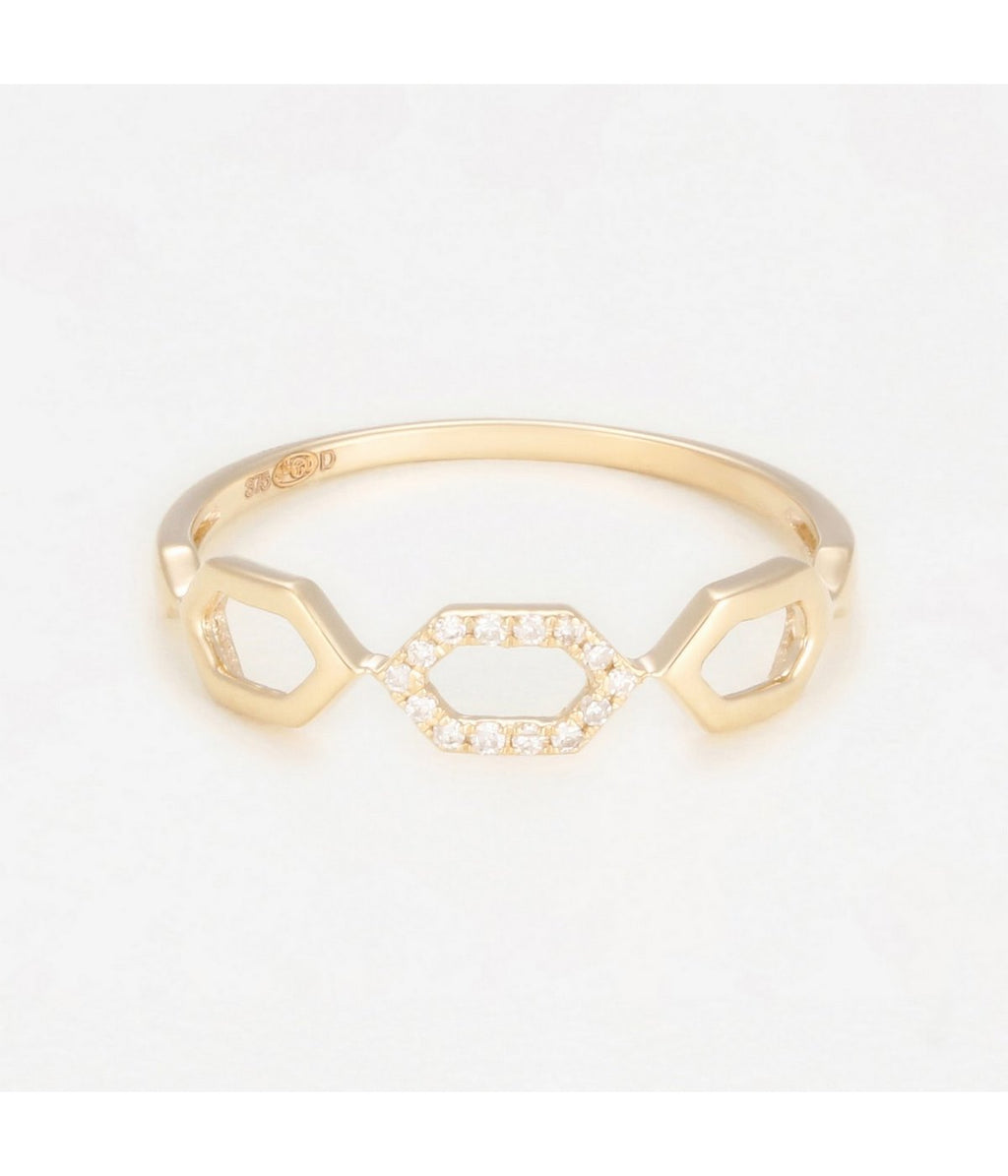 Bague "Sia" - D0,04/14 - Or Jaune