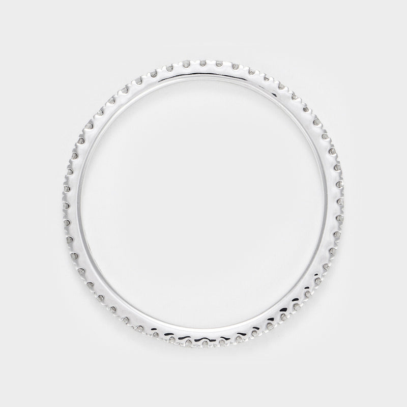 Bague "Belle Alliance Tour Complet" Diamants 0,16Ct/54 - Or Blanc 375/1000