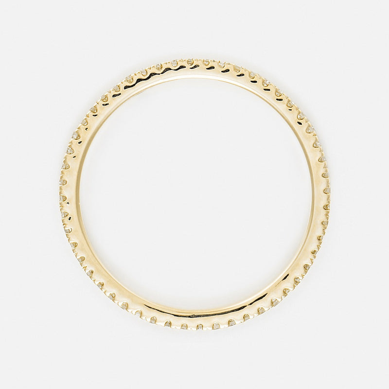"Belle Alliance Complet" Ring with 0.16Ct/54 Diamonds - Yellow Gold