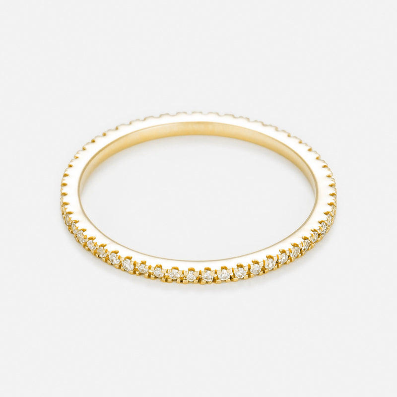 Bague "Belle Alliance Tour Complet" Diamants 0,16Ct/54 - Or Jaune 375/1000