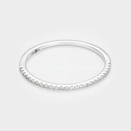 Bague "Belle Alliance" Diamants 0,08Ct/28 - Or Blanc 375/1000