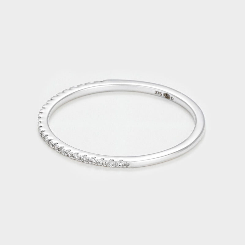 Bague "Belle Alliance" Diamants 0,08Ct/28 - Or Blanc 375/1000