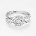Bague "Diadème" Diamants : 0,71/55