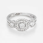 Bague "Diadème" Diamants : 0,71/55