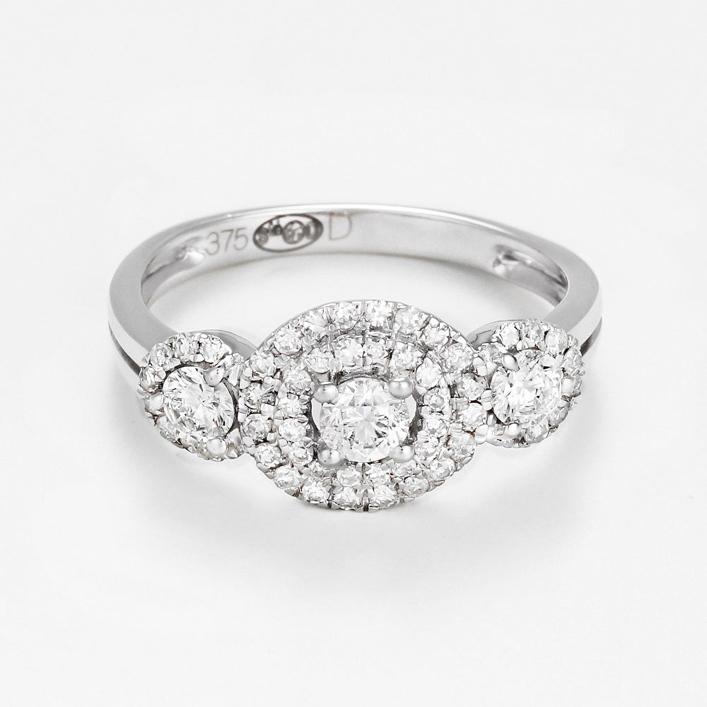 Bague "Diadème" Diamants : 0,71/55