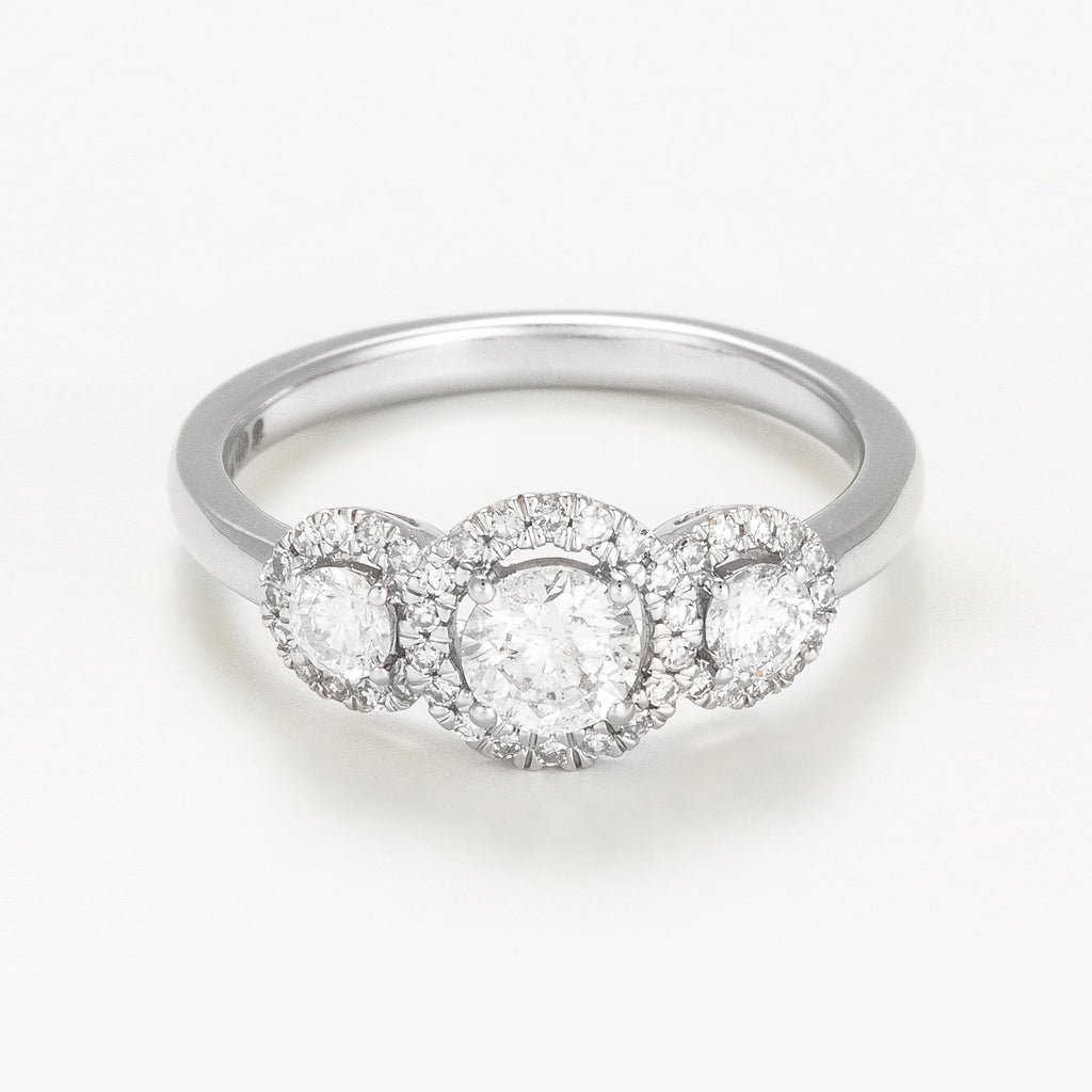 Bague "Diadème" Diamants : 0,71/55