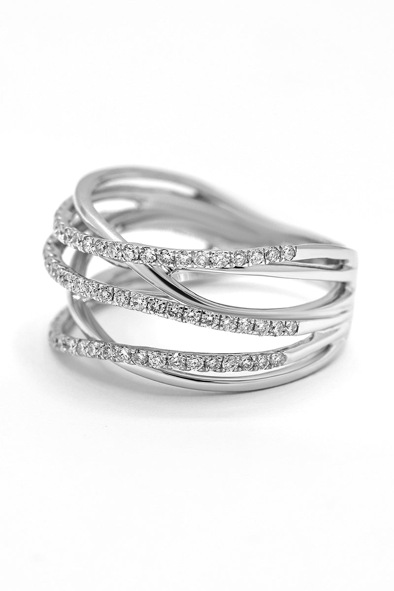 Bague "Entrelacs Merveilleux" Diamants 0,64/80