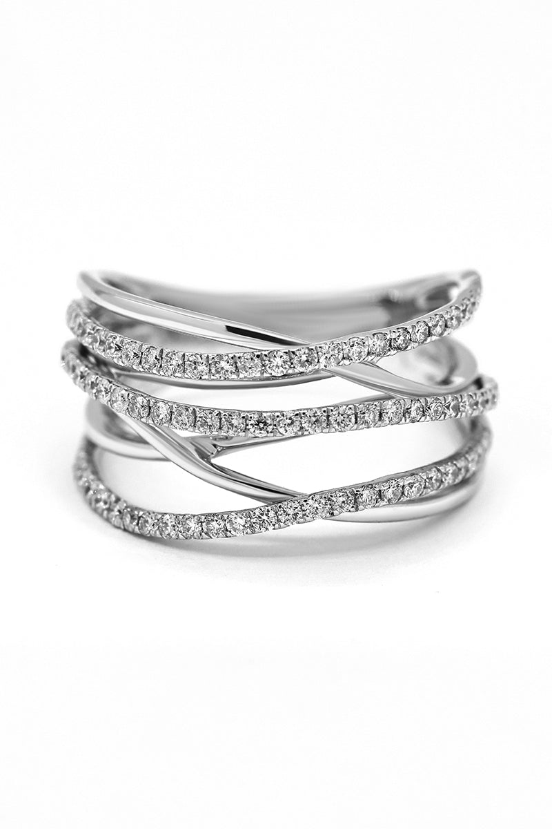 Bague "Entrelacs Merveilleux" Diamants 0,64/80
