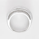 Blanc Anillo "New Entrelacs Candides" Diamantes 0,99Ct/165 - Oro 375/1000