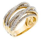Bague "New Entrelacs Candides" Diamants : 0,99Ct/165 - Or Jaune 375/1000