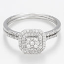 Bague Duo "Antique" Diamants 0,31Cts/84 - Or Blanc