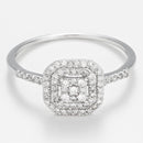 Bague Duo "Antique" Diamants 0,31Cts/84 - Or Blanc 375/1000