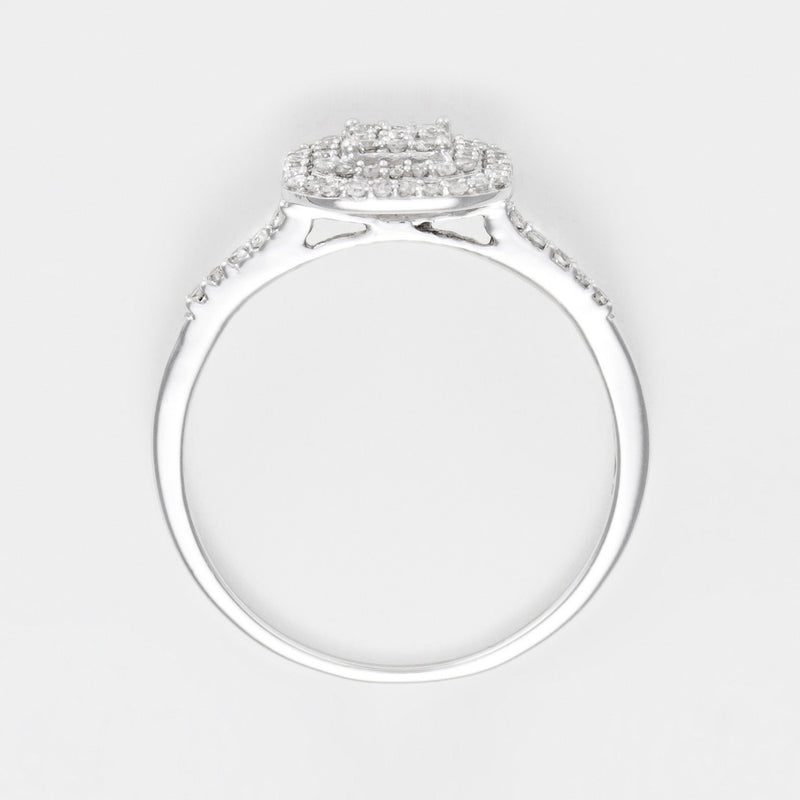 Bague Duo "Antique" Diamants 0,31Cts/84 - Or Blanc