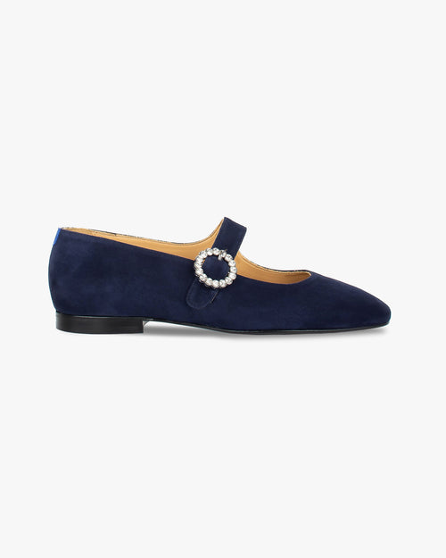 Mary Janes Babies Low - Daim - Bleu - Femme