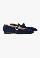 Mary Janes Babies Low - Daim - Bleu - Femme
