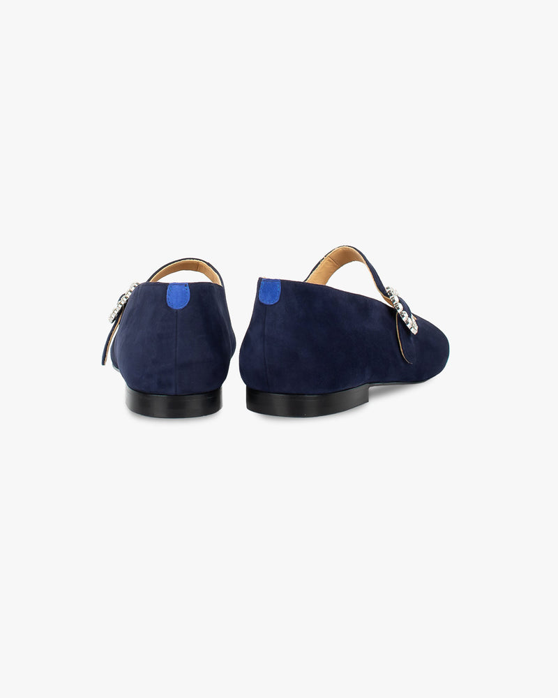 Mary Janes Babies Low - Daim - Bleu - Femme