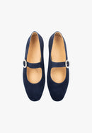 Mary Janes Babies Low - Daim - Bleu - Femme