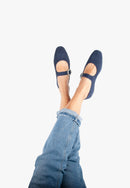 Mary Janes Babies Low - Daim - Bleu - Femme