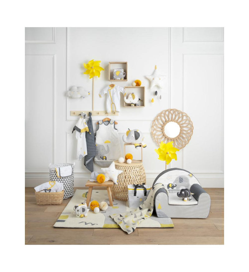 Balle D'Activité Bébé En Velours Gris