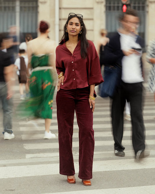 Leandre Blouse - Burgundy