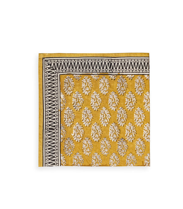 Bagru Cotton Square - Mustard