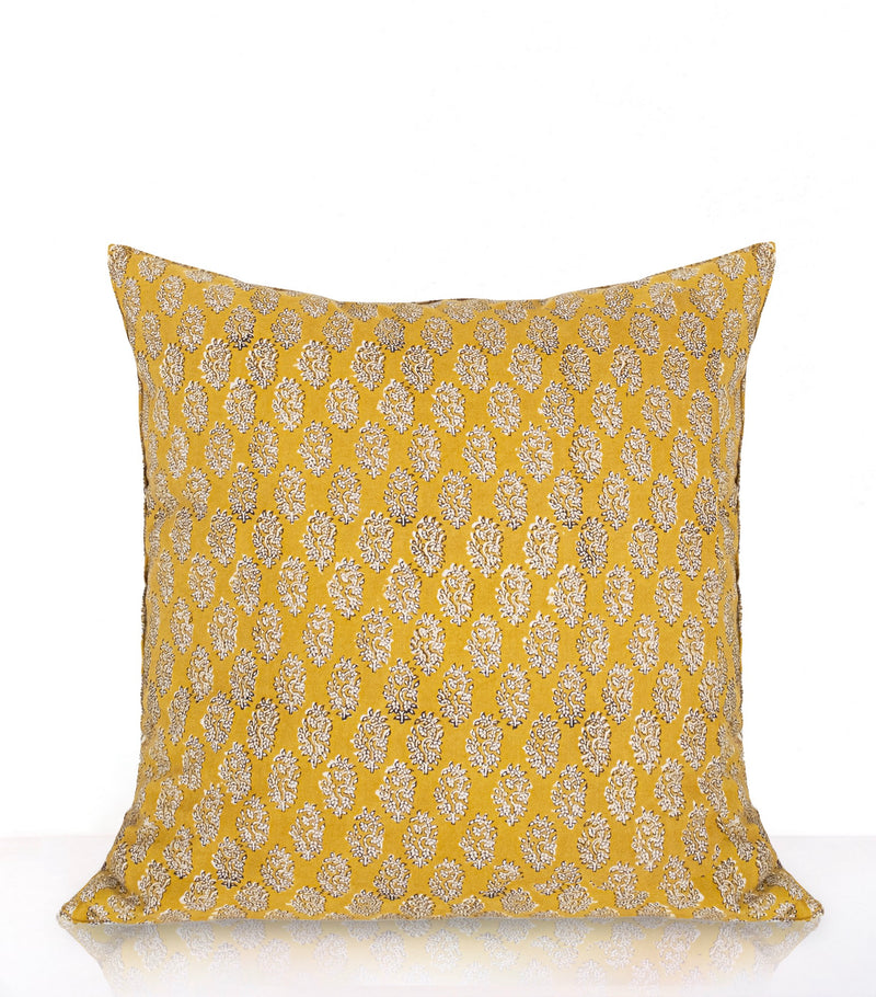 Housse De Coussin Bagru - Moutarde