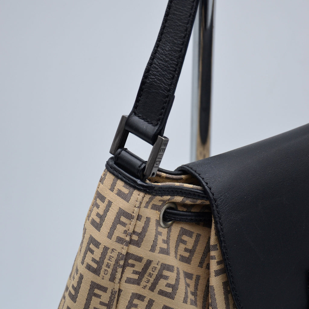 Sac Baguette Fendi Vintage Toile Zucchino