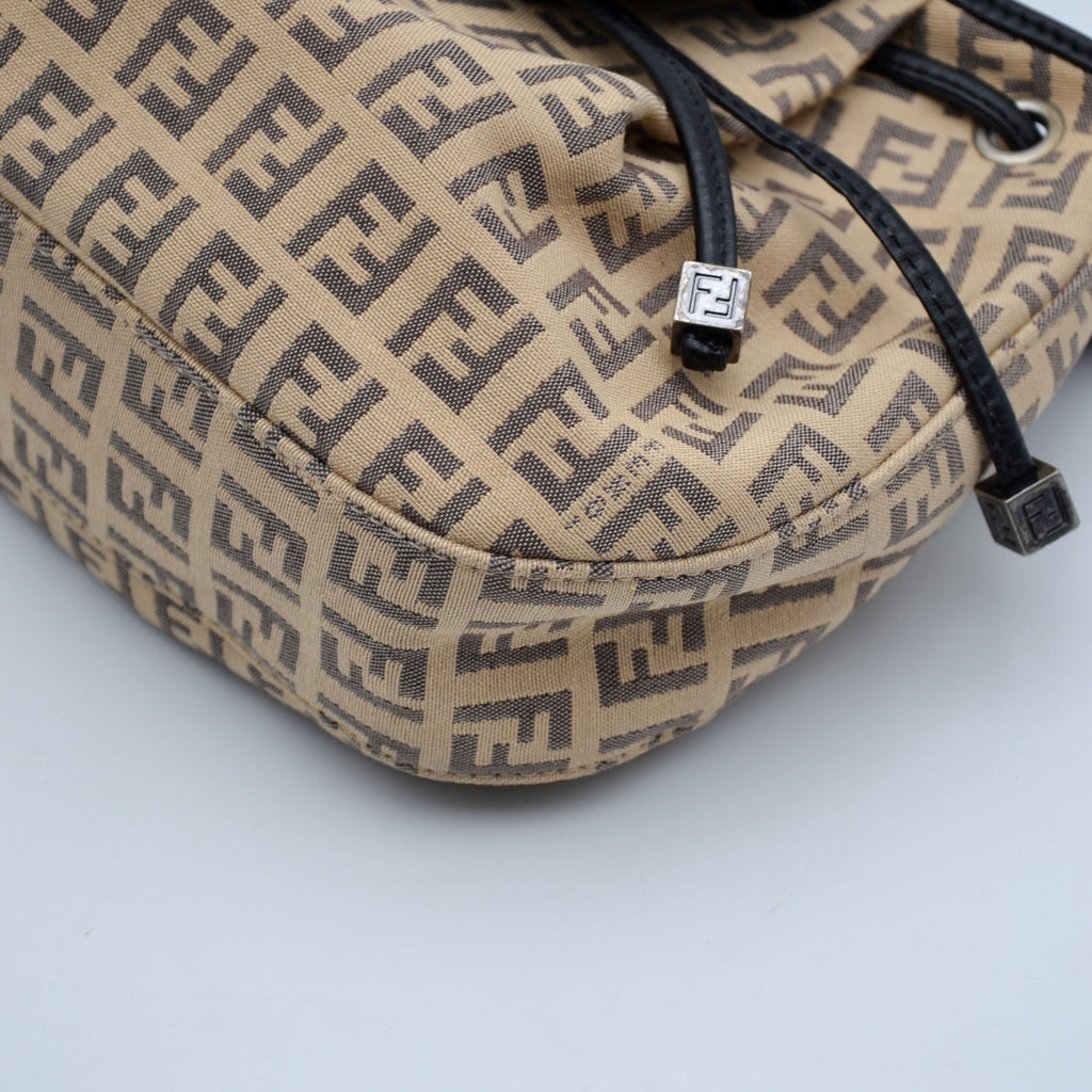 Sac Baguette Fendi Vintage Toile Zucchino