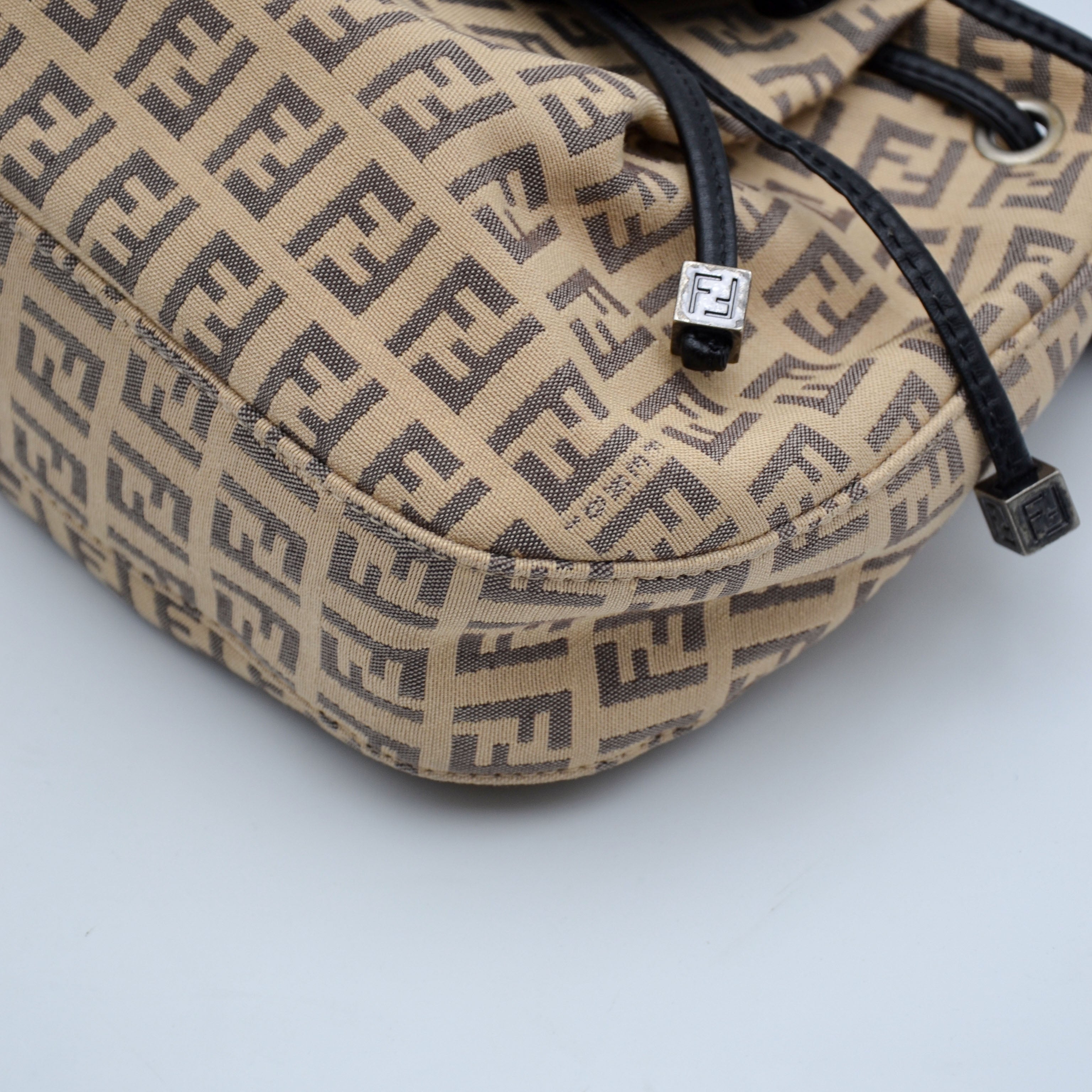 Sac Baguette Fendi Vintage Toile Zucchino