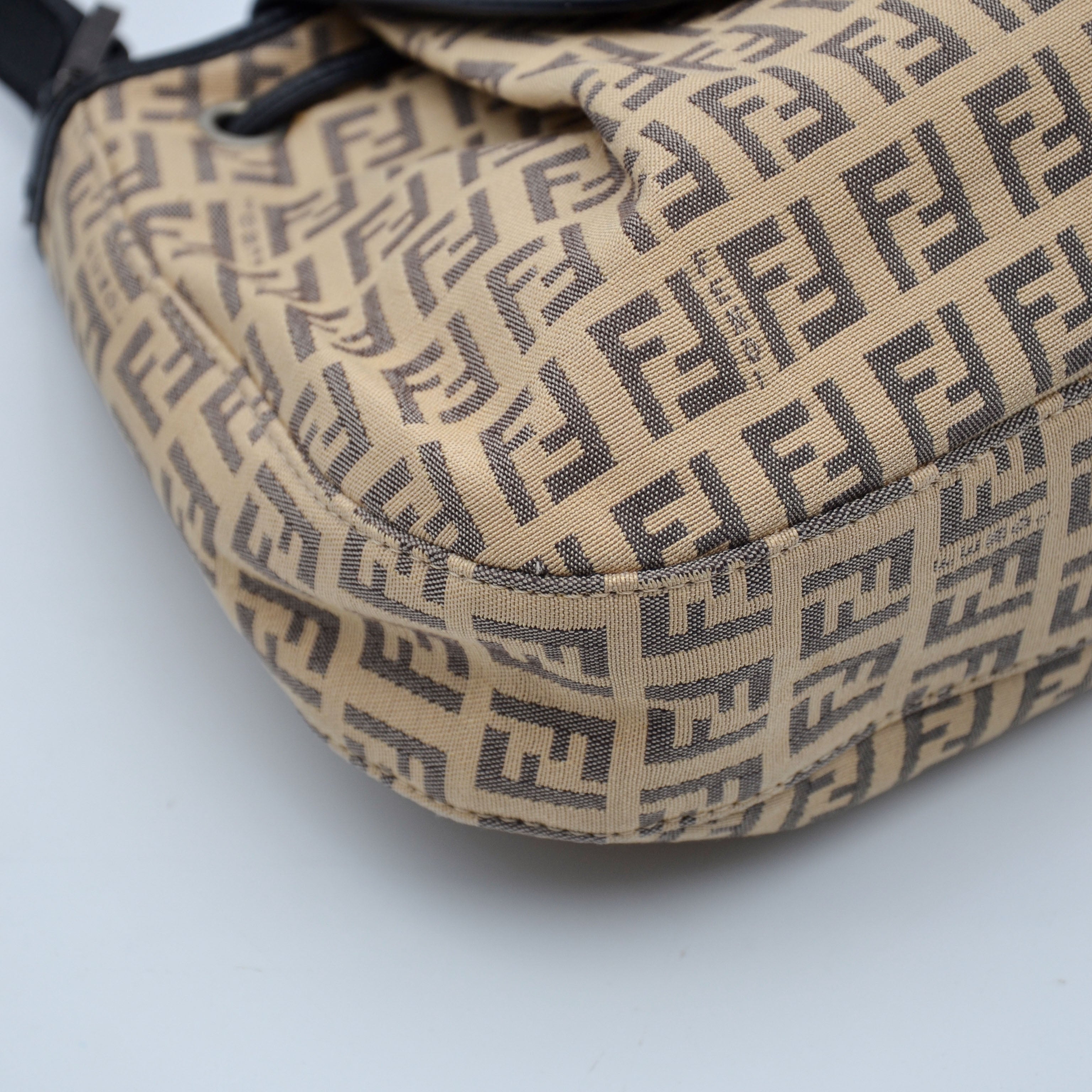 Sac Baguette Fendi Vintage Toile Zucchino