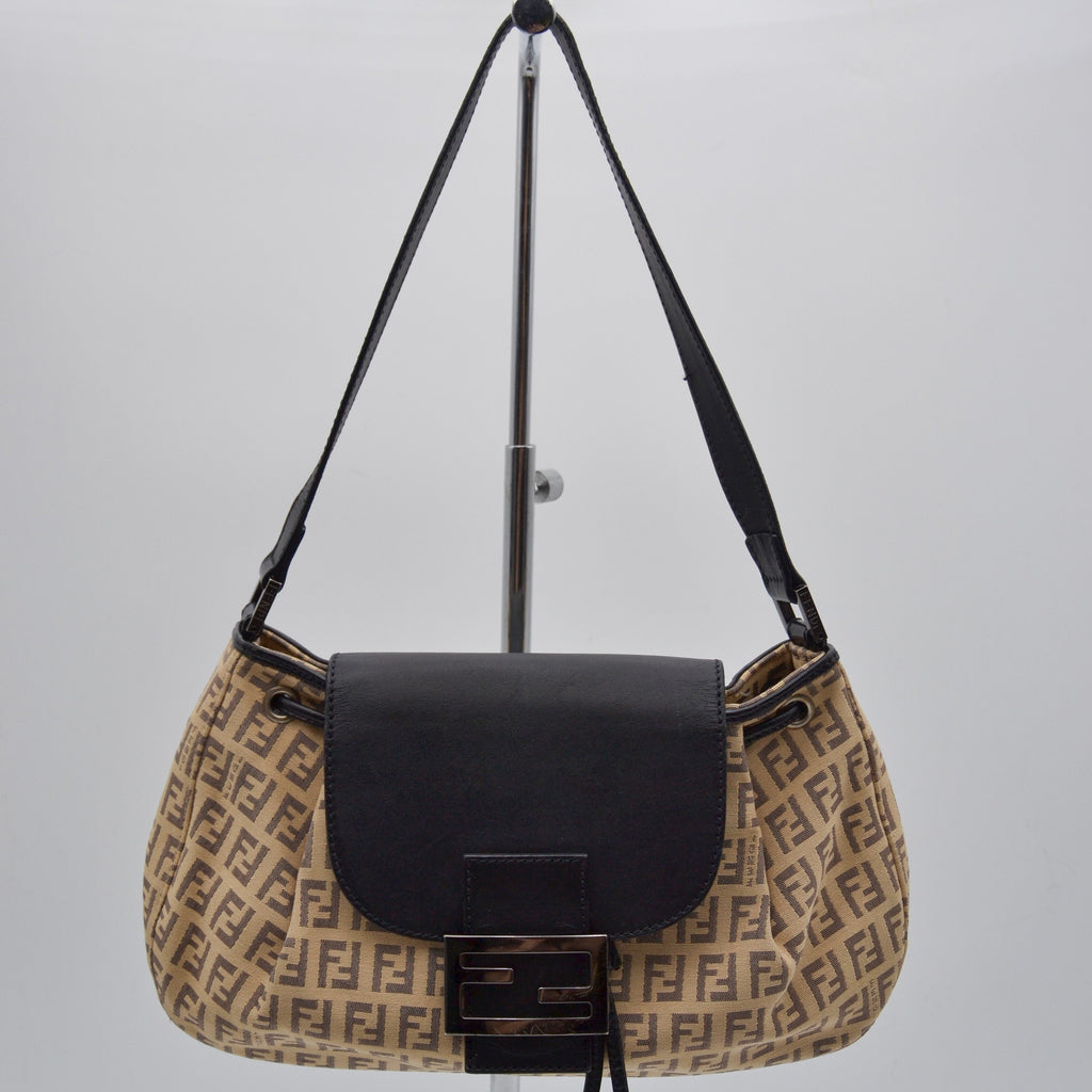 Sac Baguette Fendi Vintage Toile Zucchino