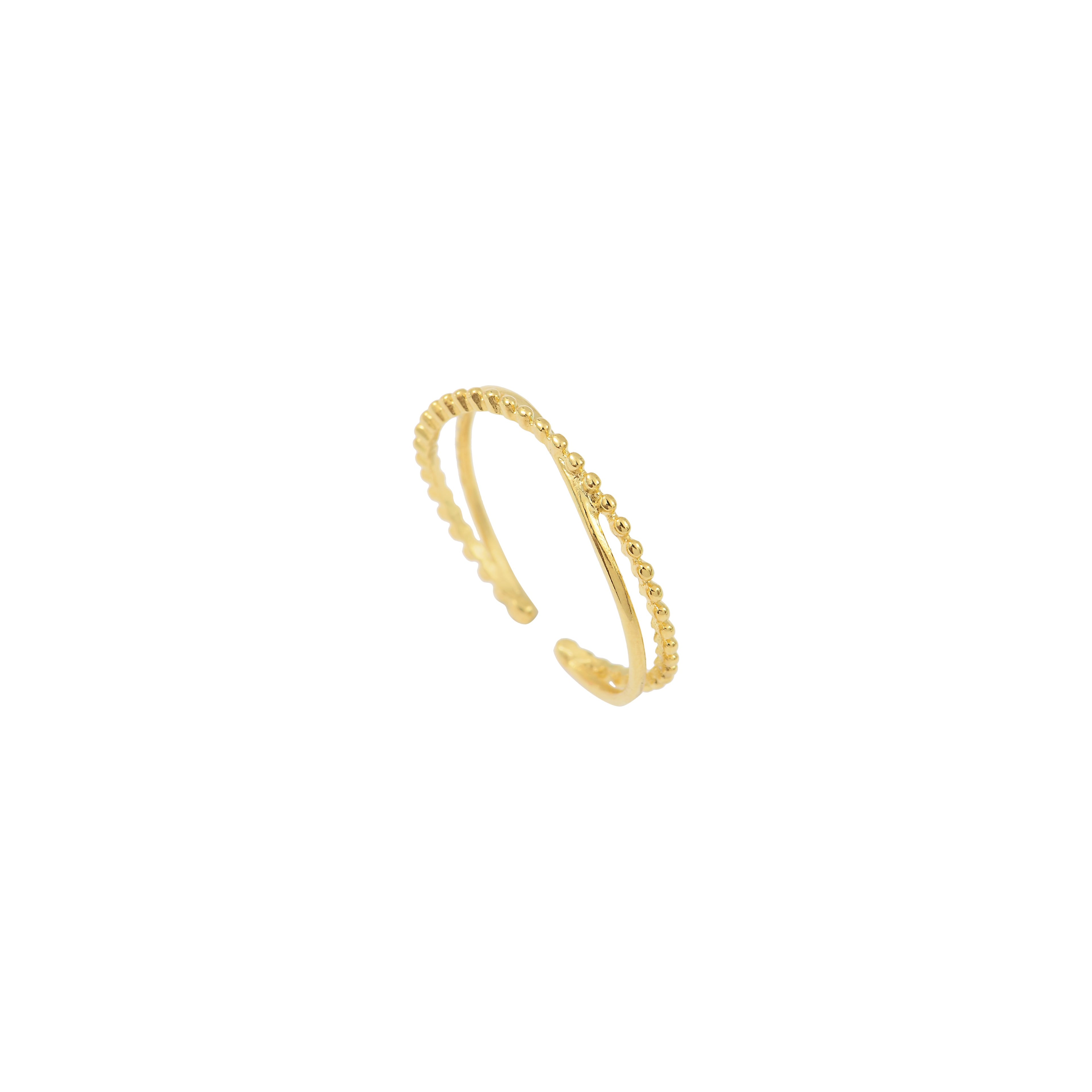 Bague Ajustable Doree 7Bis