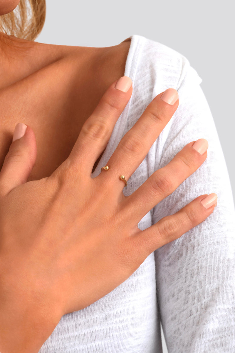 Bague Ajustable Doree Piercing